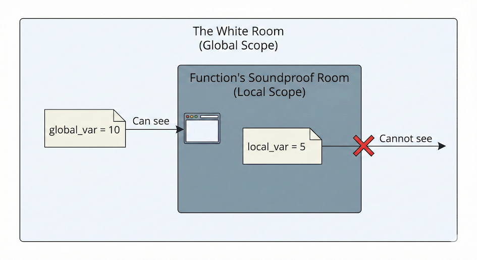 Diagram showing nested local and global scopes.